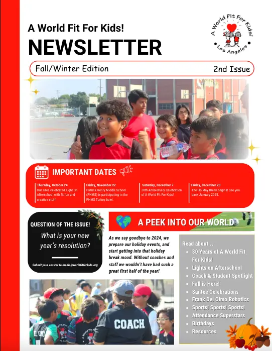 Fall-Winter 2024 Newsletter - A World Fit For Kids